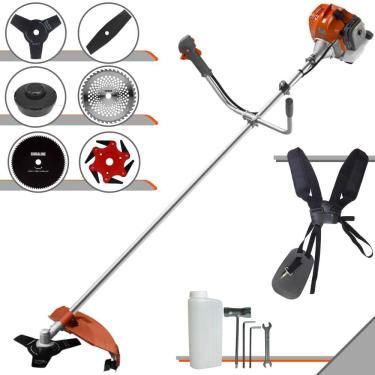 Imagem de Roçadeira Máquina de Corta Grama Tekna RL430ACNTK À Gasolina 43cc 1,7HP Com Carretel + Facas 2 Pontas + 3 Pontas + 6 Pontas + 40 Dentes + 80 Dentes