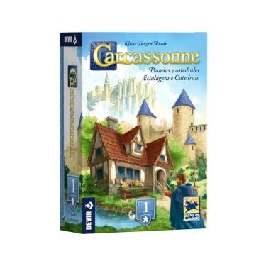 Imagem de Carcassonne Exp1 - Estalagens e Catedrais Nova Edição Jogo de Tabuleiro Devir