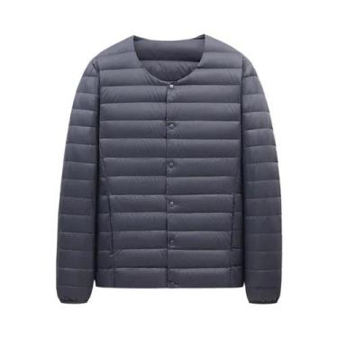 Imagem de Jaqueta Masculina Ultra Leve De Pluma Com Gola Redonda Forro Quente Ou