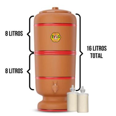 Imagem de Filtro de Barro Stefani São João Tradicional 8 Litros - Ceramica Stefa