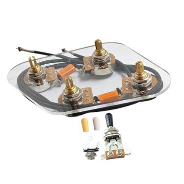 Imagem de TTETTZ de Fiação Pré-cabeado para Guitarra Elétrica 2T2V, Placa de Controle Pré-cabeada para Luthier.