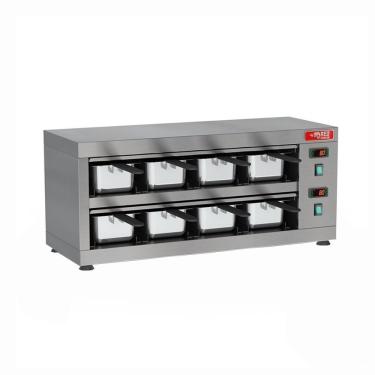 Imagem de Conservador Aquecedor De Proteínas 50 A 100ºc 1600w 8 Cubas 1/3 Coproh8 220v - Red Chameleon 220v