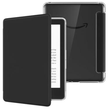 Imagem de Capa Para Kindle Paperwhite 12ª Geração 7” (SA569P e SA568B) e Kindle Colorsoft (SA58CB e SA59CP) Auto Hibernação – Fechamento Magnético – Traseira Transparente (Preto)