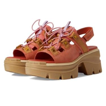 Imagem de Sorel Sandália plataforma de renda feminina Rein Cb, Toscana/chiclete, 39 BR