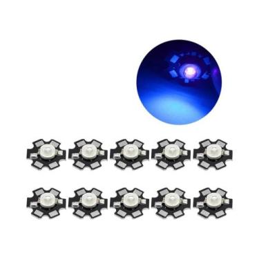 Imagem de Lâmpadas LED De Alta Potência 3V 3W 10X 20mm Brancas Vermelhas Azuis V