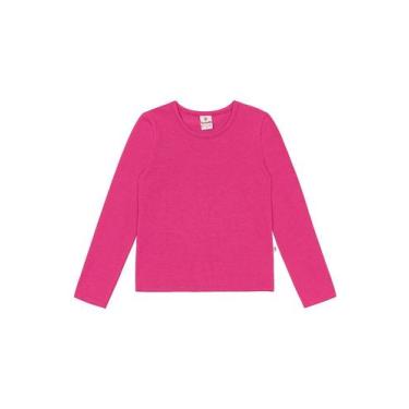 Imagem de Blusa infantil menina em cotton Brandili Básicos, 1, Rosa