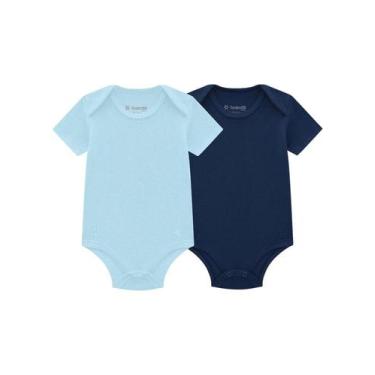 Imagem de Kit de bodies bebê unissex com cor lisa Brandili Baby-Multicolor, RN, 