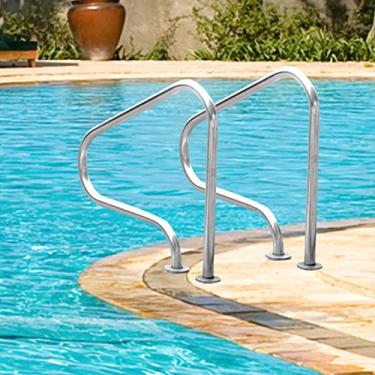 Imagem de KIDYBO Corrimãos de segurança para piscina, antiderrapante, durável, trilho de escada para piscina, fácil de montar, para jardim, quintal, piscinas, parques aquáticos