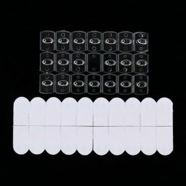 Imagem de NevStp 6/20 ganchos de parede transparentes impermeáveis ganchos adesivos fortes rack para casa cozinha banheiro gancho organizador porta-chaves, 20 peças (pequeno)