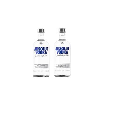 Imagem de Kit Vodka Absolut Natural Tradicional 1000ml 2 unidades