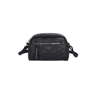 Imagem de Bolsa Feminina Transversal Gash BS72813 Matelassê Preto