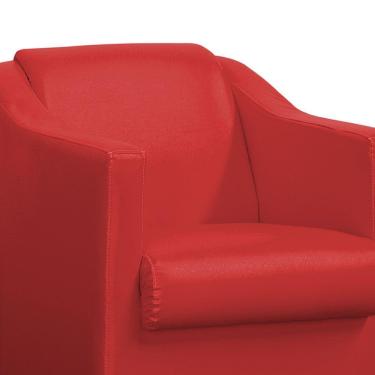 Imagem de Poltrona Decorativa Tilla Sala E Escritório Corino Vermelho