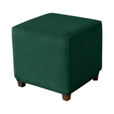 Imagem de Capa Elástica De Veludo Para Puff Quadrado, Protetor De Móveis Para Sa