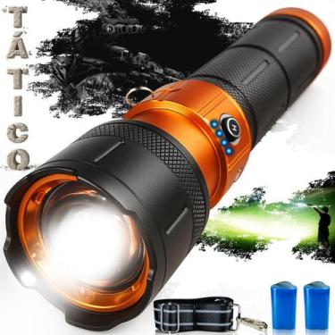 Imagem de Lanterna Tática Militar Laser Led Recarregável Zoom Ipx6 Super Potente