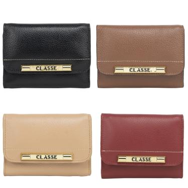 Imagem de CARTEIRA FEMININA CLASSE COURO COMPACTA F256 COM ESPELHO