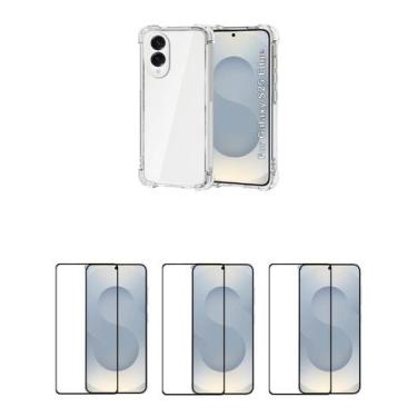 Imagem de 3UN Película Vidro 3D + Capa Anti Impactos Samsung Galaxy S25 EDGE - L