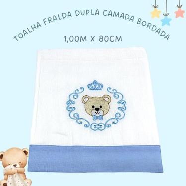 Imagem de Toalha de Bebê 1,00m x 70cm Tecido Fralda Já Bordado Dupla Camada Luma