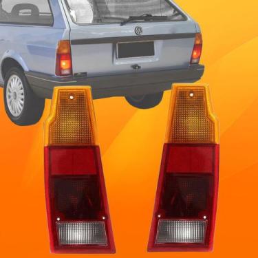 Imagem de Par Lanterna Parati Saveiro Quadrada 87 88 89 90 91 92 93 94 - Fiat, L
