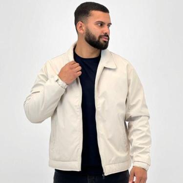 Imagem de Jaqueta Blue Bay Nylon com Zíper Masculina, M, Bege