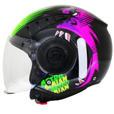 Imagem de Capacete Masculino Feminino Axxis Aberto Metro Simian Moto, PRETO ROXO