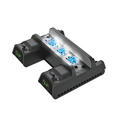 Imagem de Base Vertical Carregador Controles 2 USB 3 Cooler - Suporte Para 12 Jogos Compatível Com Playstation 4 Slim Pro