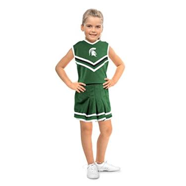 Imagem de Little King NCAA Michigan State Spartans Vestido de torcida duas peças, 2T, verde escuro