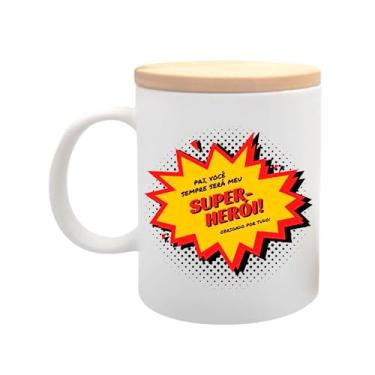 Imagem de Caneca com Tampa Dia dos Pais - Super Herói