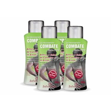Imagem de 4x Gel Para Massagem Corporal Arnica + Sebo de Carneiro + 15 Ervas 200g Sofisticatto