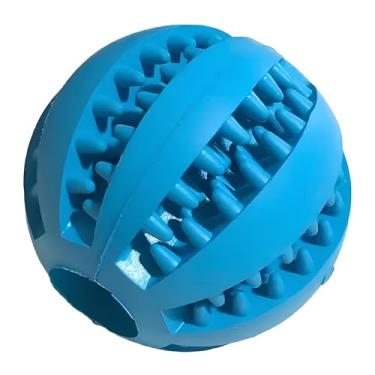 Imagem de Bola Pra Cachorro Porta Petisco Brinquedo Pet Bolinha Canina Poiqo (Azul)