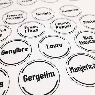 Imagem de 80 Etiquetas Transparentes Para Alimentos E Pote Temperos