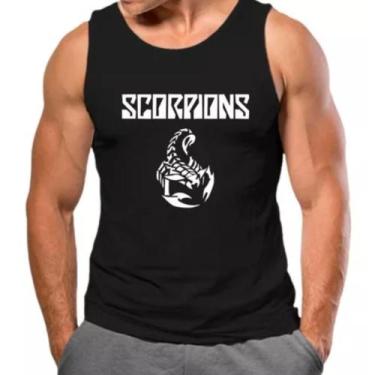 Imagem de Camisa Regata Scorpions Banda De Rock Malha 100% Algodão - Jmv Estampa