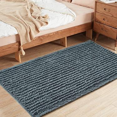 Imagem de FLOLEOPA Tapetes de banheiro de microfibra de pelúcia macia, tapetes de banho absorventes antiderrapantes, lavagem à máquina, tapetes de banho secos para banheira, chuveiro e banheiro (79 x 149 cm,