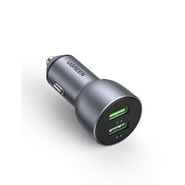 Imagem de UGREEN Carregador de carro QC3.0 36W Dual USB - Carregamento Rápido - Compatível com Ga...