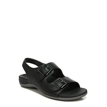 Imagem de Vionic Sandália feminina Rest Albie de viagem com tiras - sandálias ortopédicas femininas que incluem conforto de três zonas com suporte de arco - sandálias planas para mulheres, largura média e larga