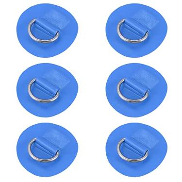 Imagem de X AUTOHAUX 6 peças 6 cm Anel D Azul Patch PVC Aço Inoxidável Forma Redonda Almofada de Anel D para Prancha de Surf Barco Caiaque Canoa Deck