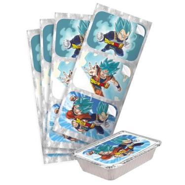 Imagem de Adesivo Retangular Festa Dragon Ball Super - 12 peças - 1 Unidades - F