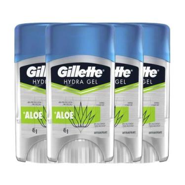 Imagem de Kit Desodorante Gel Antitranspirante Gillette Hydra Gel Aloe 45g - 4 U