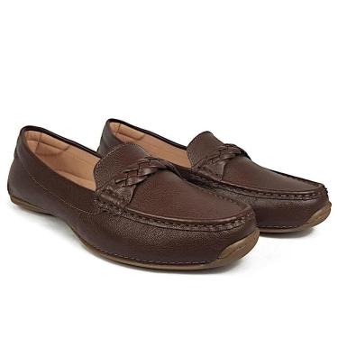Imagem de Mocassim Feminino Couro Casual Textura Croco Confortável