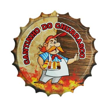 Imagem de Placa Decorativa Modelo Tampa Cerveja Frase Cantinho 29x29 Mdf6mm Made