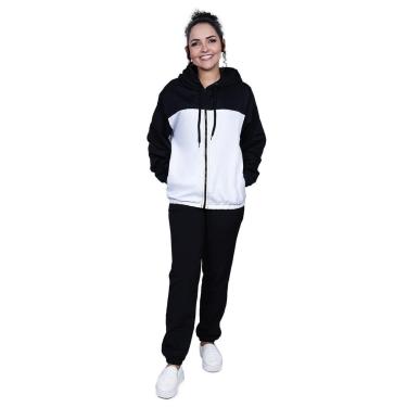 Imagem de Corta Vento Feminino Com Calça Tactel Leve Casual Inverno Motoqueira-Feminino