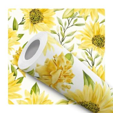 Imagem de Papel de Parede Vinílico Girassol Aquarela Quarto Sala Cozinha 5m - Si