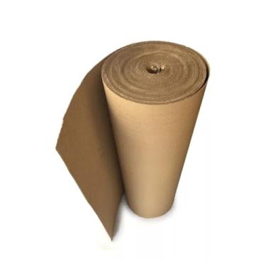 Imagem de Bobina Papelão Ondulado 60 Cm X 10 Metros Salva Chão Obra Embalagem Reforma Casa