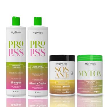 Imagem de Kit Progressiva ProLiss 1L + MYTOX 1KG + SOS 1L - MyPhios