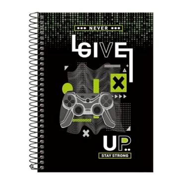 Imagem de Caderno Colegial 20 Matérias Capa Dura Urban Game Verde