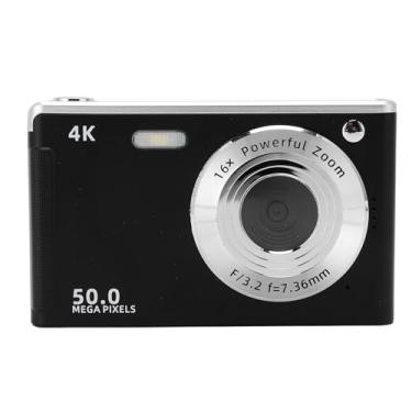 Imagem de Câmera Digital, Câmera Digital Anti-vibração Com Foco Automático 4K 50MP, Câmera de Vídeo Com Zoom Digital 16X Com Luz de Preenchimento de Tela de 2,8 Polegadas, Câmera Compacta