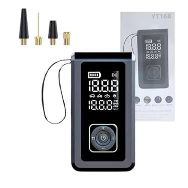 Imagem de Compressor de Ar Portátil Digital YT168, 15000mAh, Auxiliar de Partida 1000A, LED, com 4 Bicos