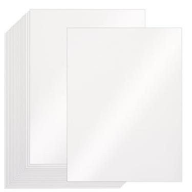 Imagem de 120 folhas de papelão branco brilhante 8,5 x 11, 40,8 kg/250gsm papel de impressora perolado metálico para convites, certificados, artesanato, cartões DIY