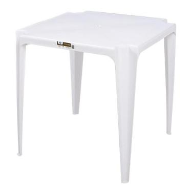 Imagem de Mesa Plastica Quadrado Branco Mor