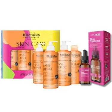 Imagem de Kit Skincare Vitamina C Rhenuks, Sérum Rosa Mosqueta CLAREADOR Dermach