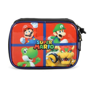 Imagem de Estojo Box Baú Escolar Super Mario Personagens Luxcel